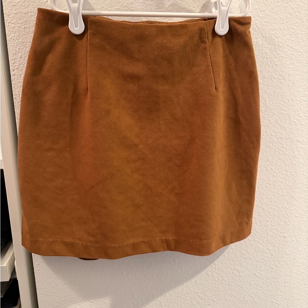 Abercrombie vegan suede skort sz XS